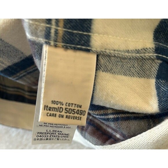 L.L. Bean Scotch Plaid Full Zip Hoodie Relaxed Fit Size Small Outdoors Fall - Picture 8 of 11